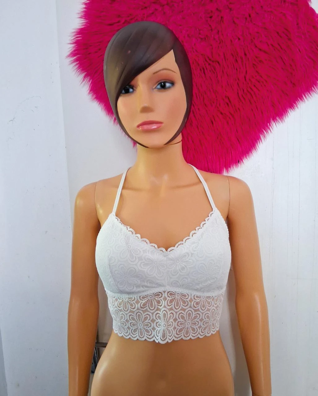 Bralette blanche en dentelle
